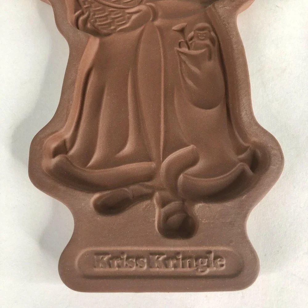 Longaberger Pottery Kriss Kringle Cookie Mold 1991‎